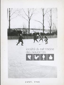 Partie de hockey sur une patinoire extérieure